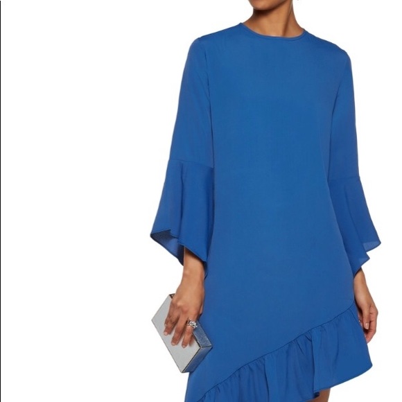 Walter Baker Robin ruffle bell sleeve crepe dress - Picture 4 of 7